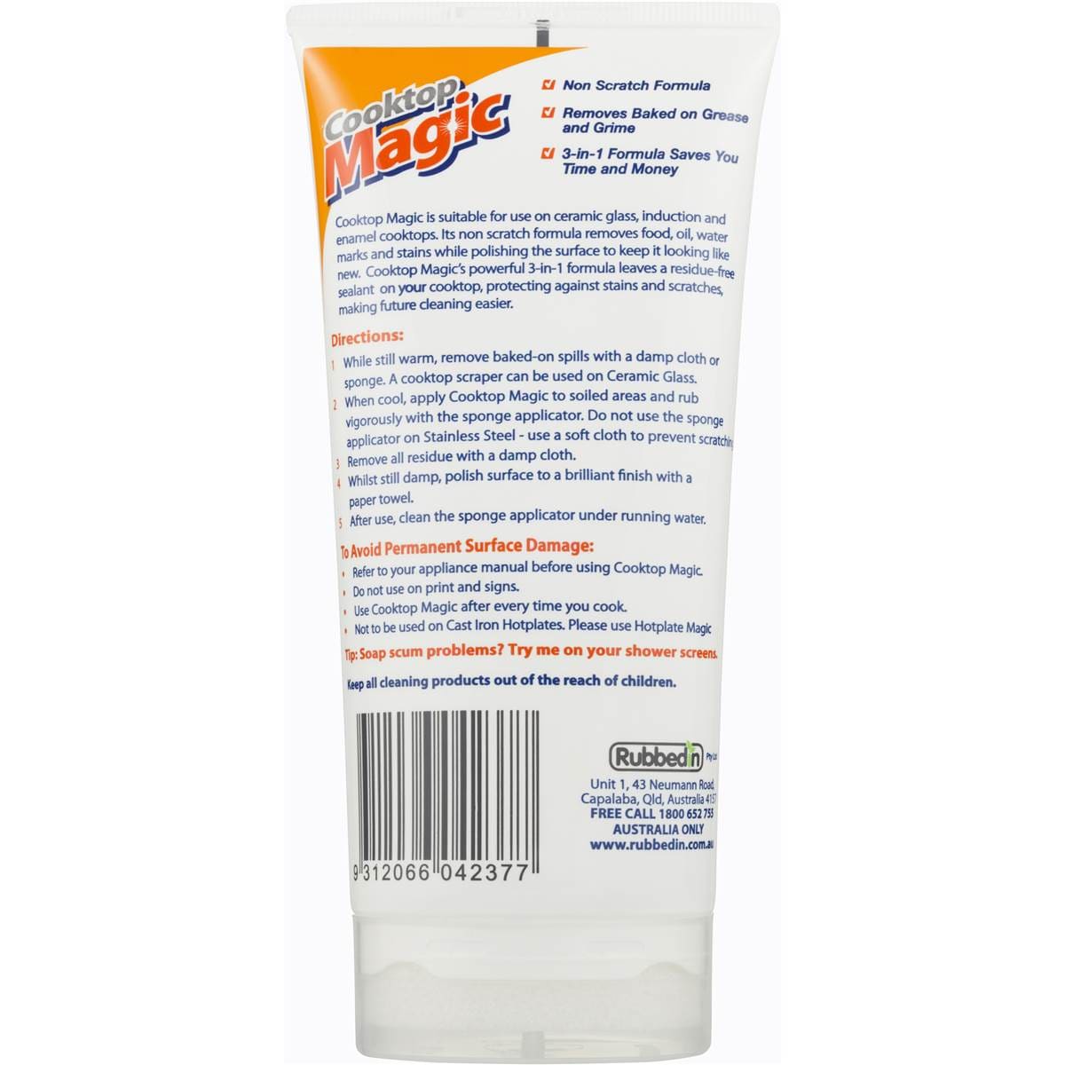 Rubbedin Magic Cooktop Cleaner Ceramic Glass 150ml Woolworths