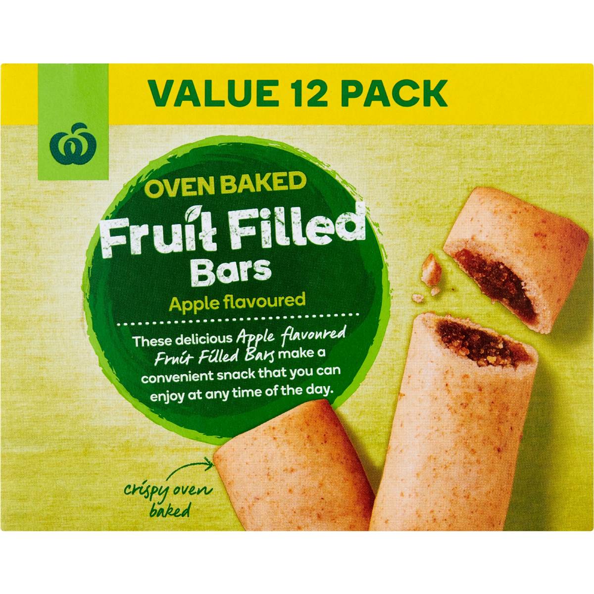 Woolworths Apple Oven Baked Fruit Bars 12 Pack Woolworths