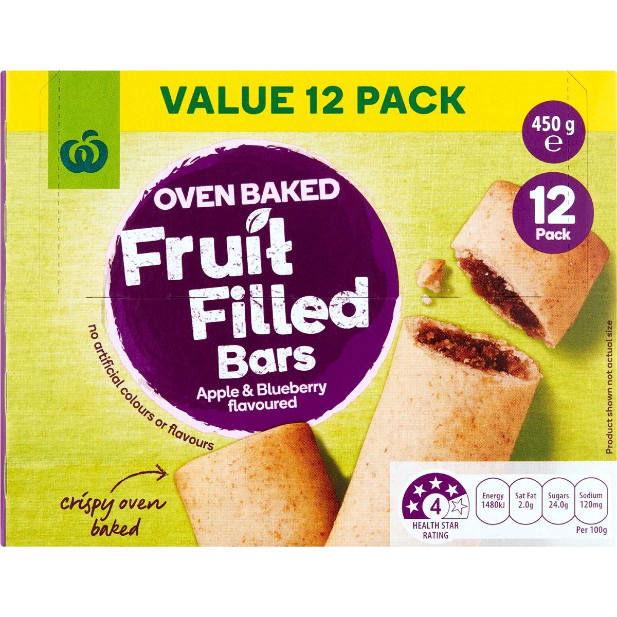 Woolworths Blueberry Oven Baked Fruit Bars 12 Pack Woolworths