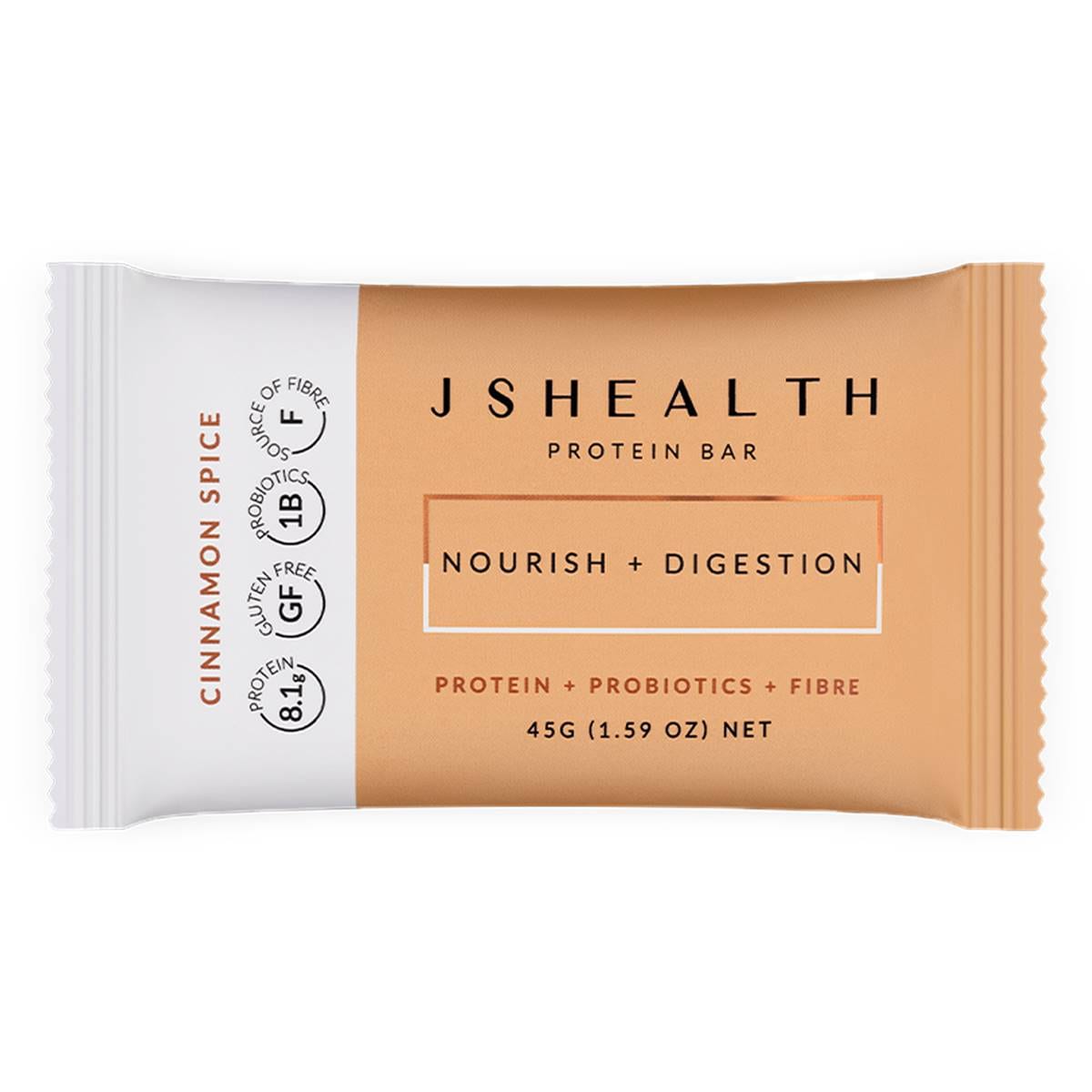 Jshealth Protein Bar Cinnamon Spice Nourish & Digestion 45g Woolworths