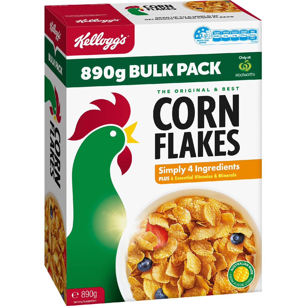 Kellogg s Corn Flakes Breakfast Cereal 890g Woolworths