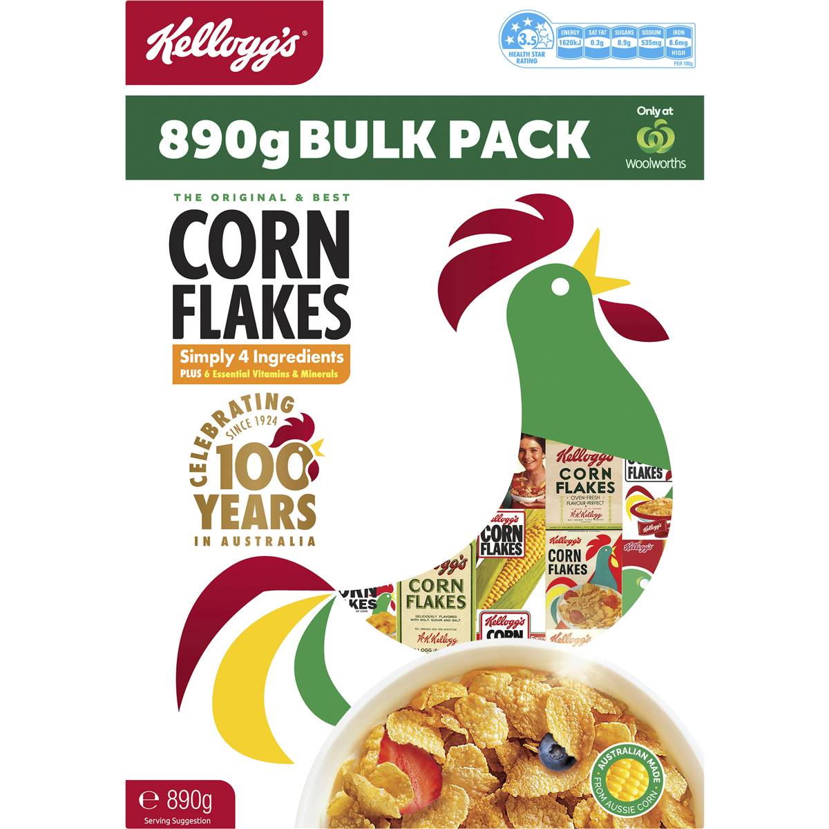 Kellogg's Corn Flakes Breakfast Cereal 890g | Woolworths