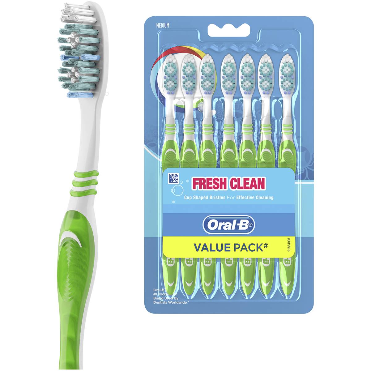 Oral-b Fresh Clean Toothbrush Medium 7 Pack | Woolworths