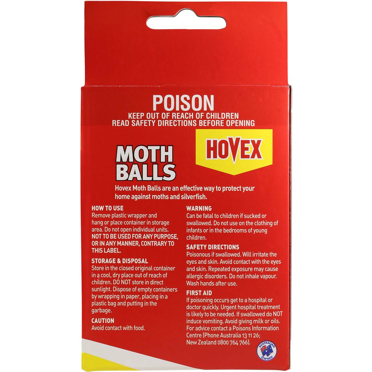 Hovex Insect Control Moth Balls 27g Woolworths