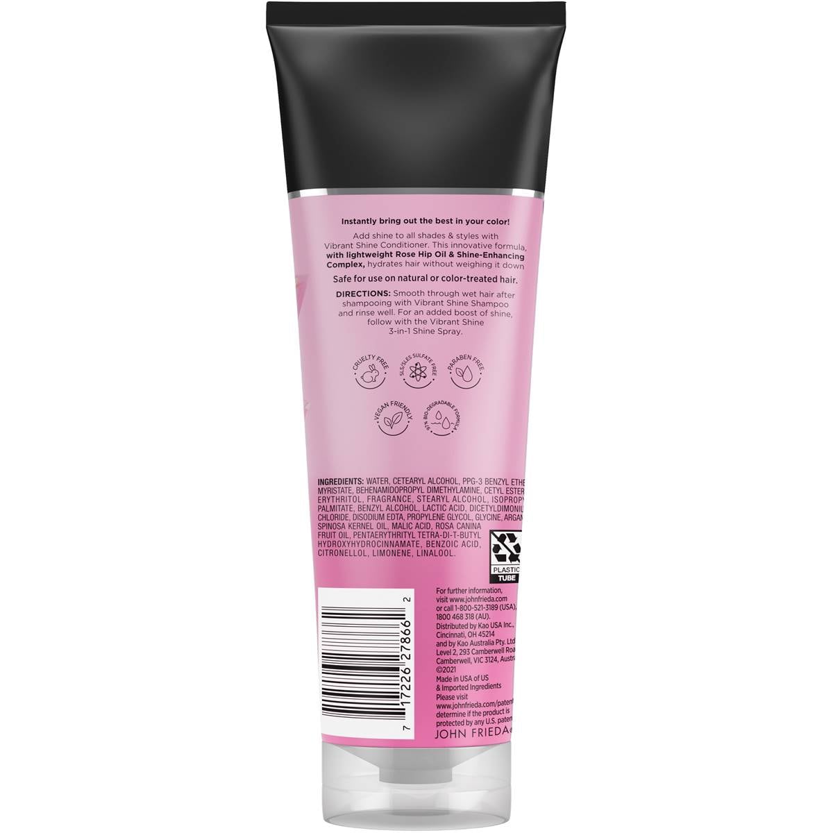 John Frieda Vibrant Shine Colour Shine Shampoo 250ml Woolworths