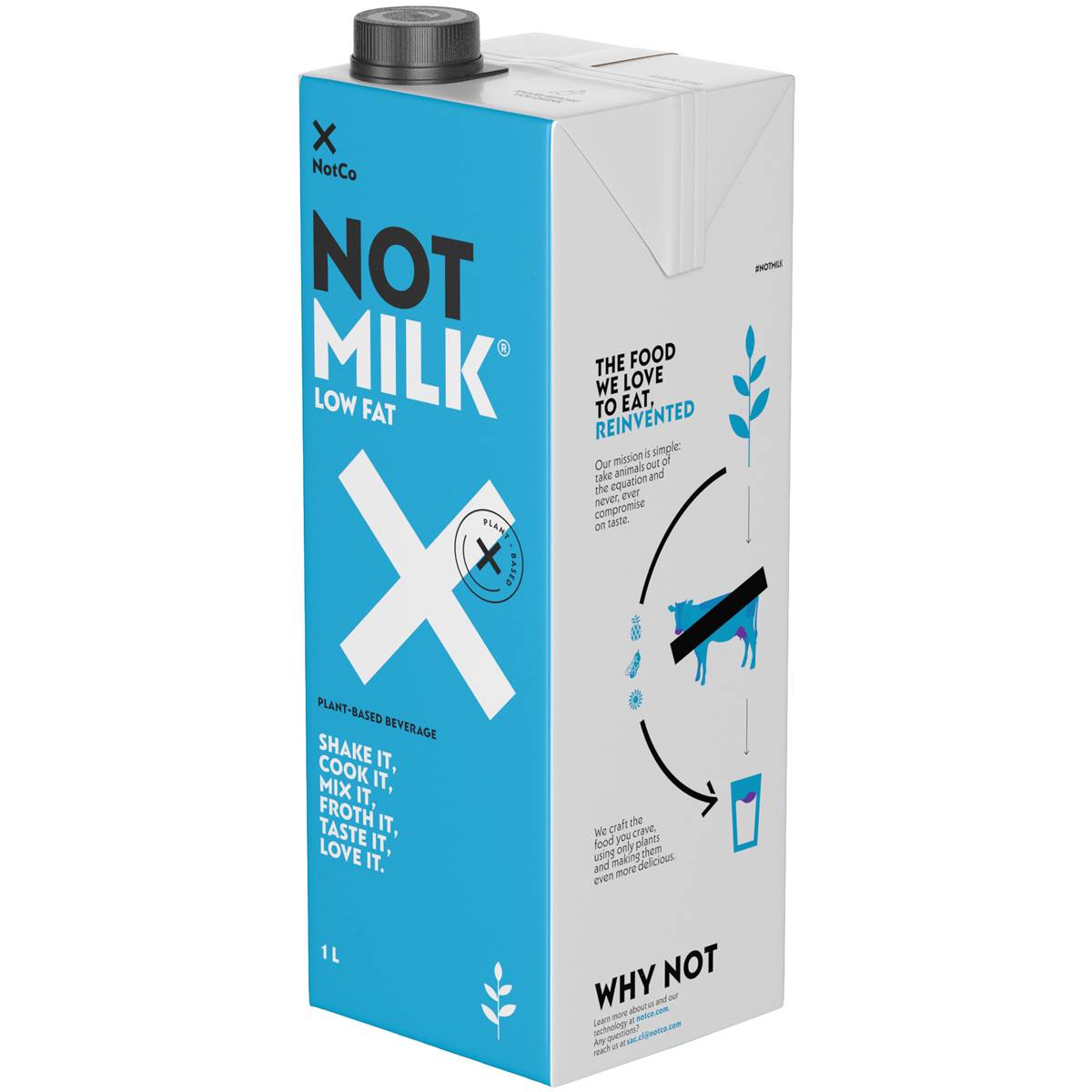 Notco Notmilk Low Fat Plant Based Milk 1l | Woolworths