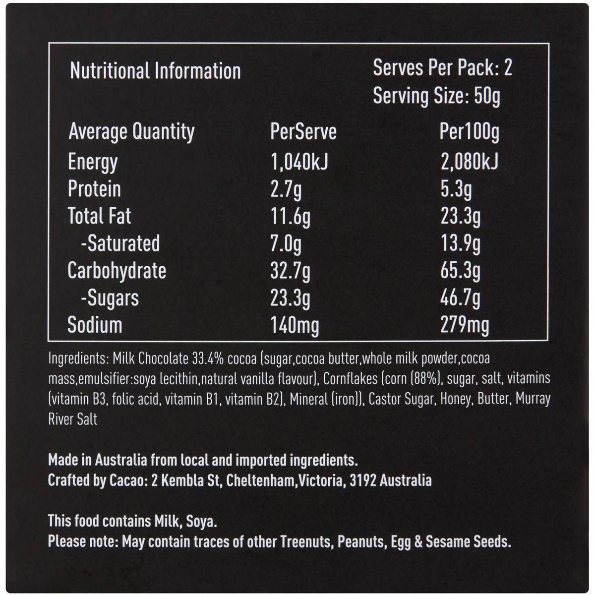 Cacao Chocolate Honey Bunny 100g Woolworths