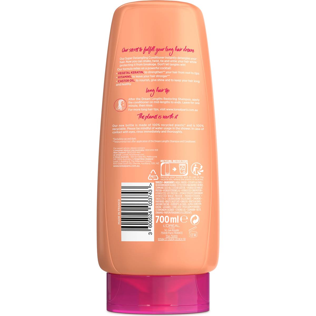 L'oreal Paris Elvive Dream Lengths Super Detangling Conditioner 700ml