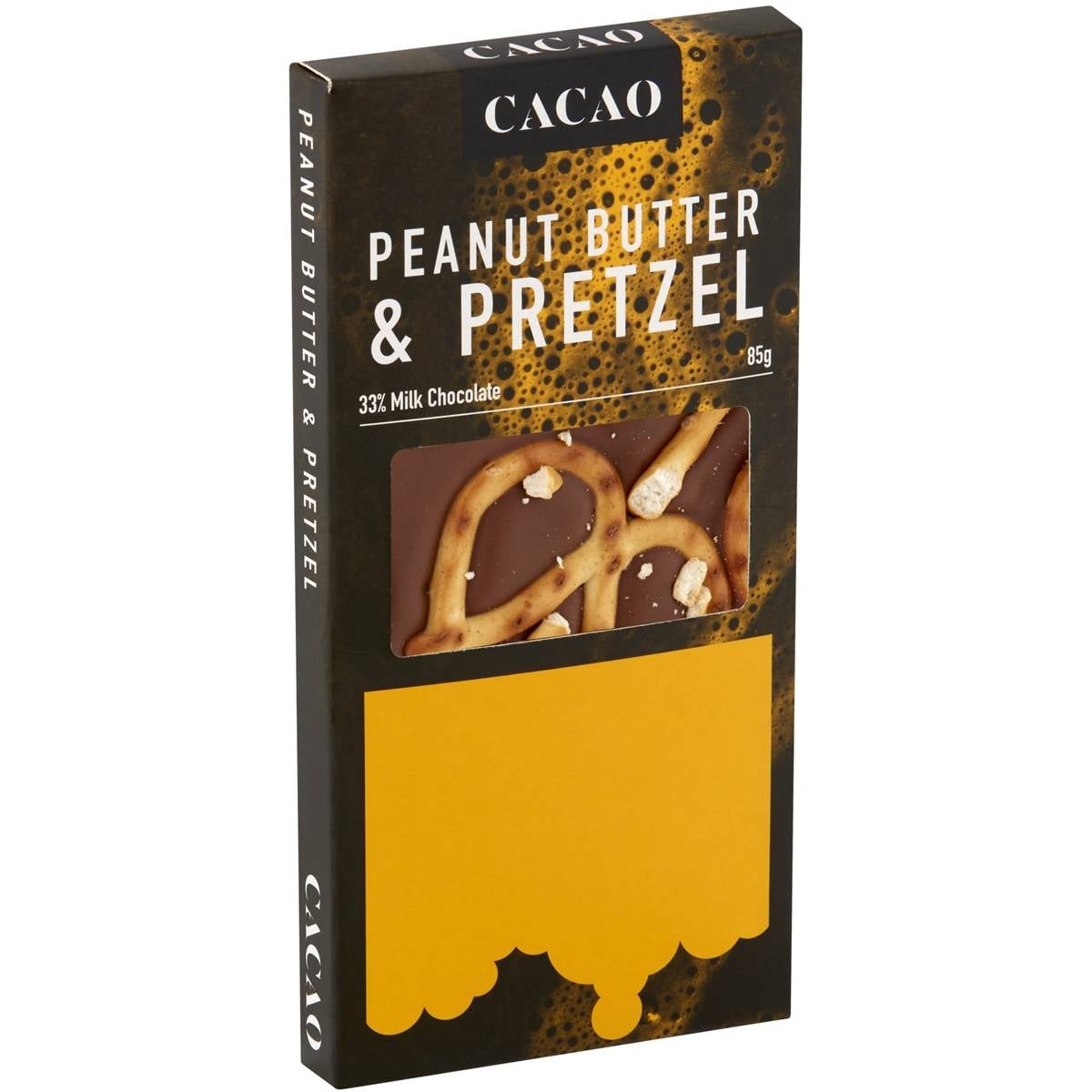 Cacao Peanut Butter & Pretzel Chocolate Bar 85g Woolworths