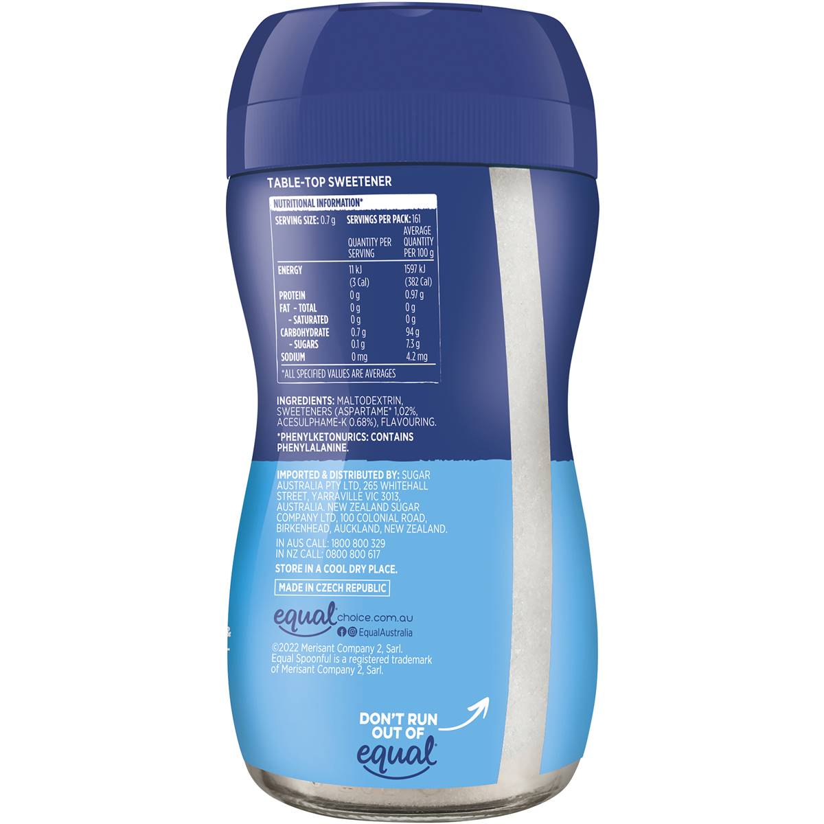 Equal Spoonful Spoon For Spoon Sugar Replacement 113g Woolworths