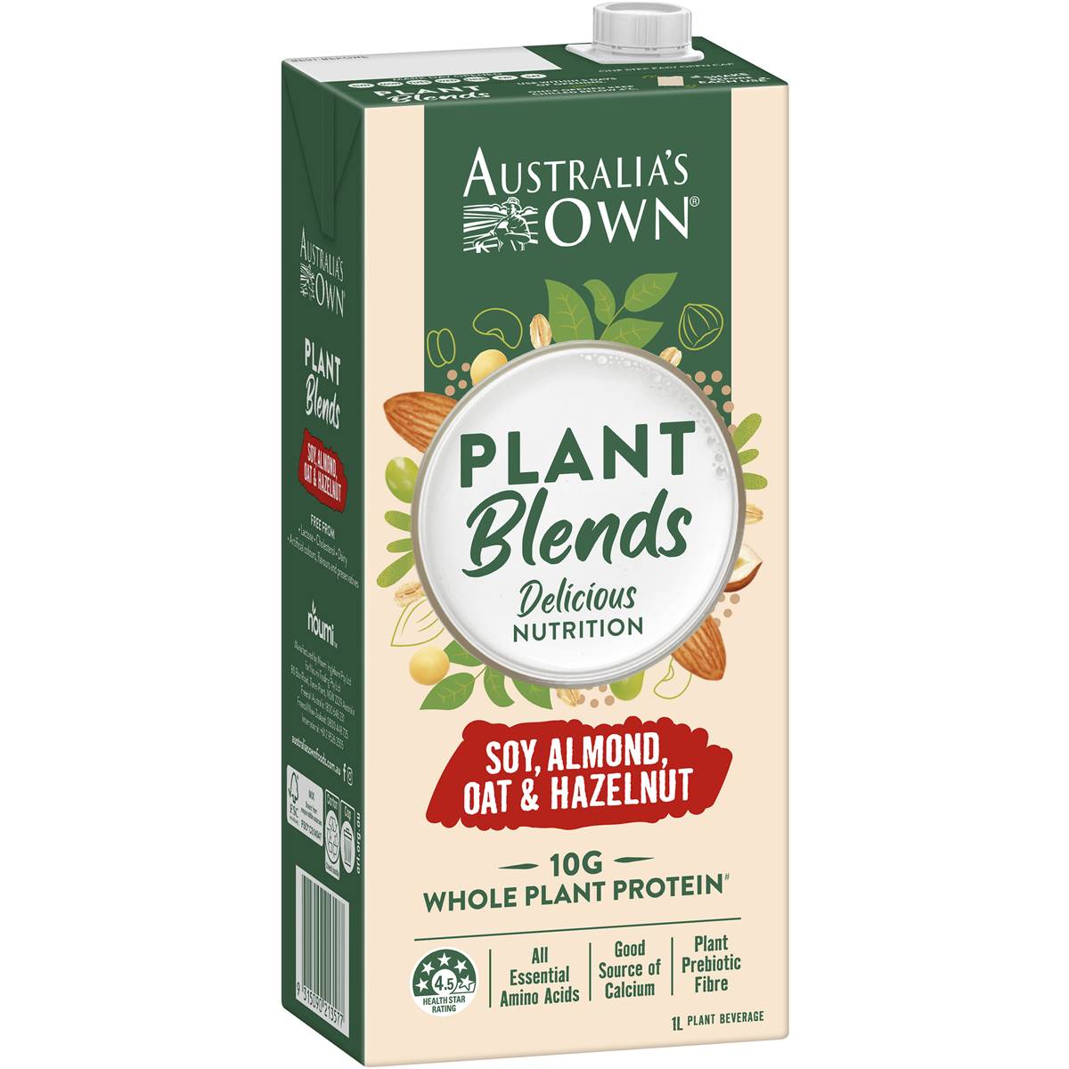 Australias Own Plant Blends Soy Almond Oat 1l Woolworths