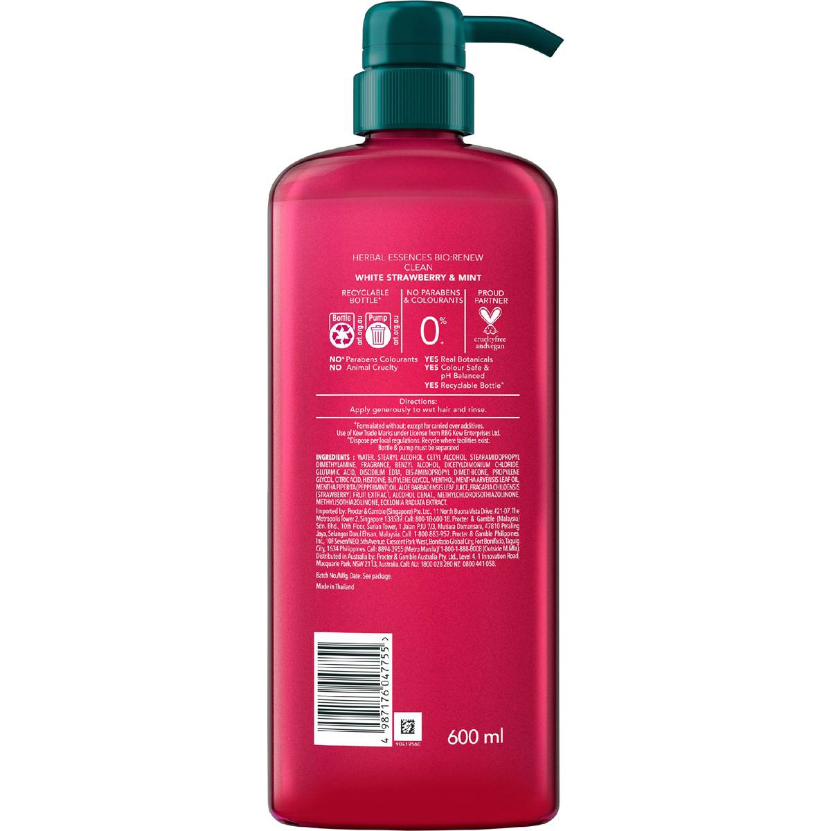 Herbal Essences Bio Renew Conditioner Strawberry Mint 600ml Woolworths