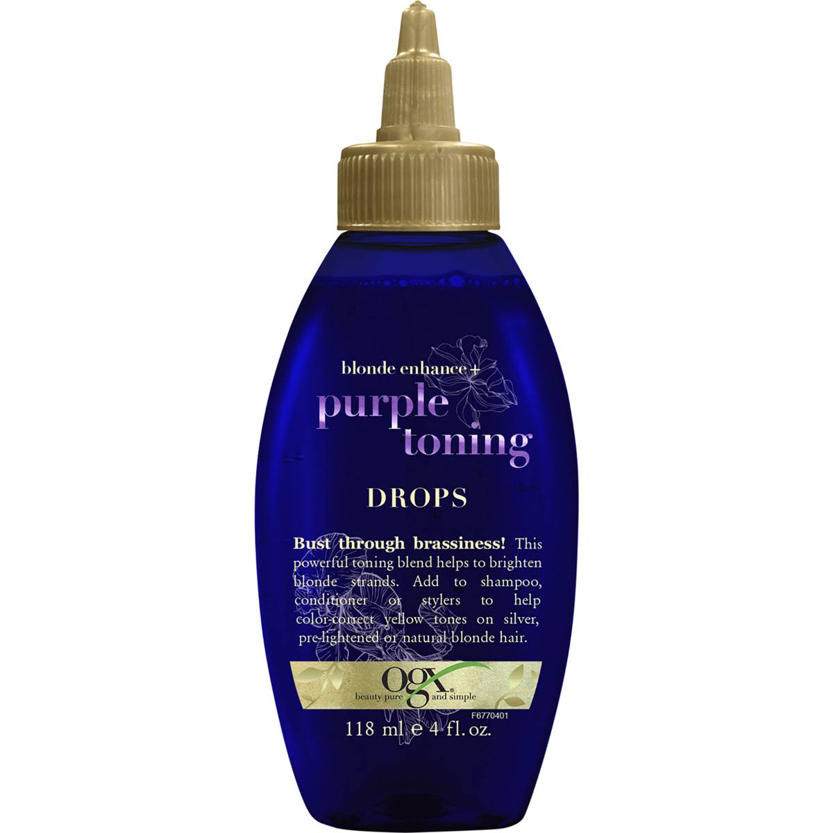 Ogx Purple Toning Drops For Blonde Coloured Hair