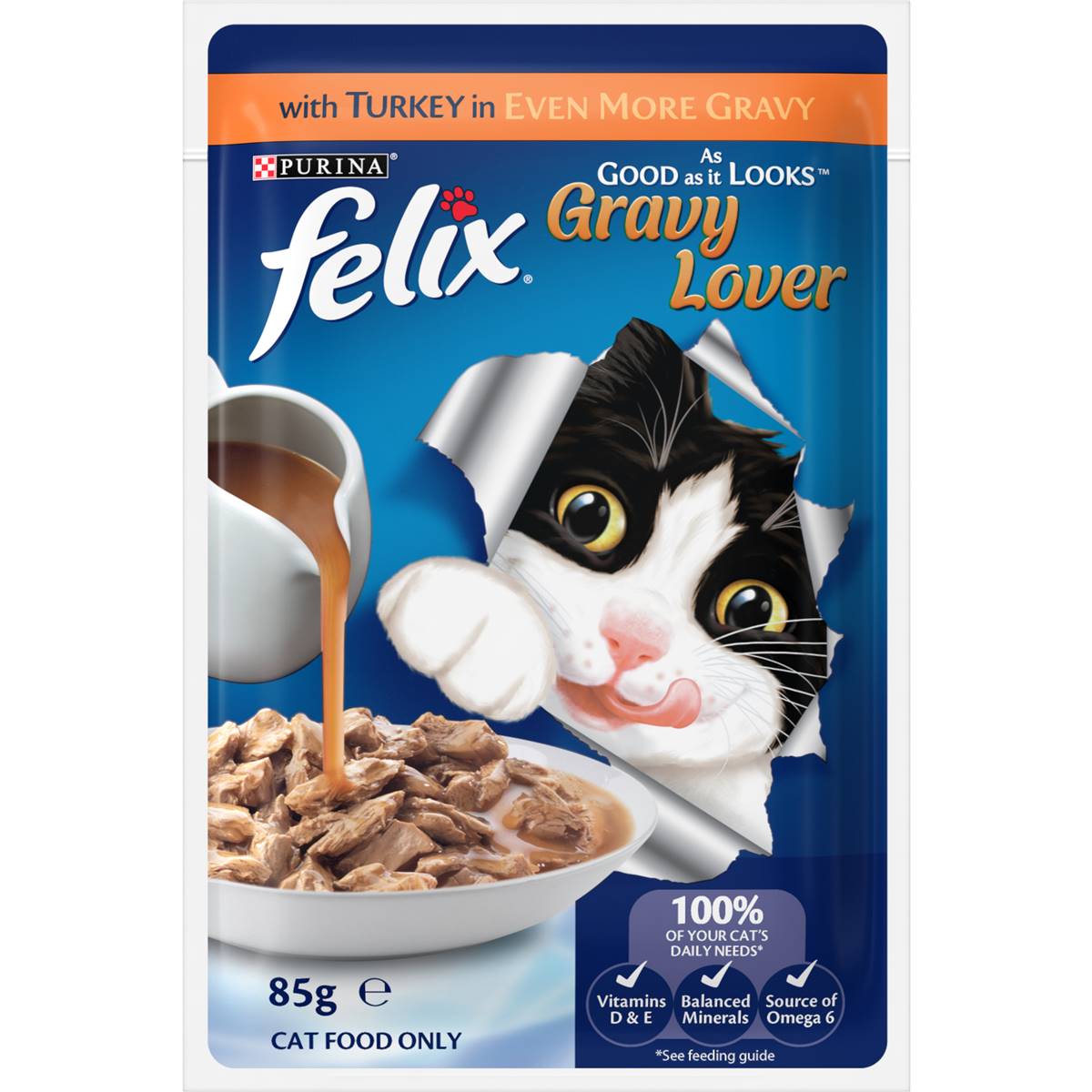 Felix Gravy Lover Meat Selection Cat Food 85g X 12 Pack Woolworths