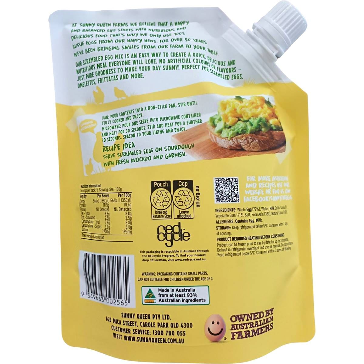 Sunny Queen Scrambled Egg Mix 500g Woolworths