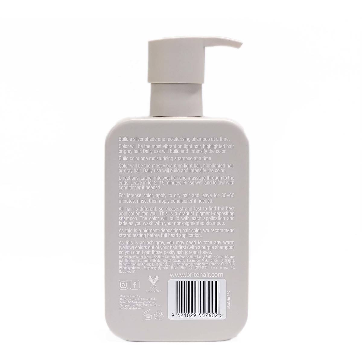 Brite Shampoo Colour Silver 300ml Woolworths