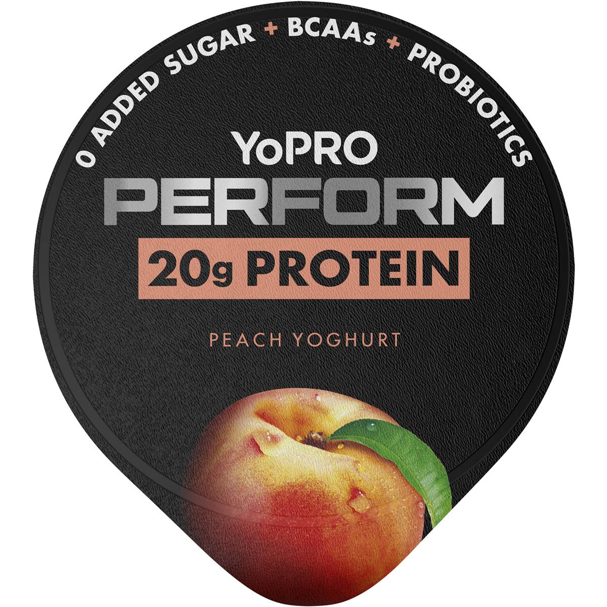 Yopro Perform High Protein Yoghurt No Added Sugar Peach 175g Woolworths