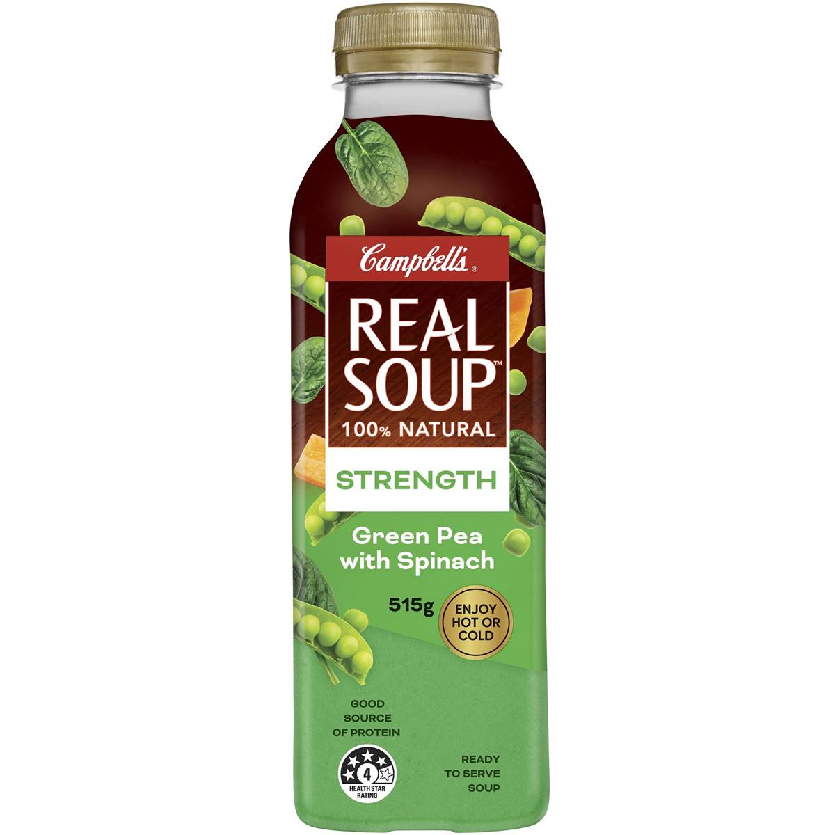 Campbell's Real Soup Strength Green Pea With Spinach 515g Woolworths