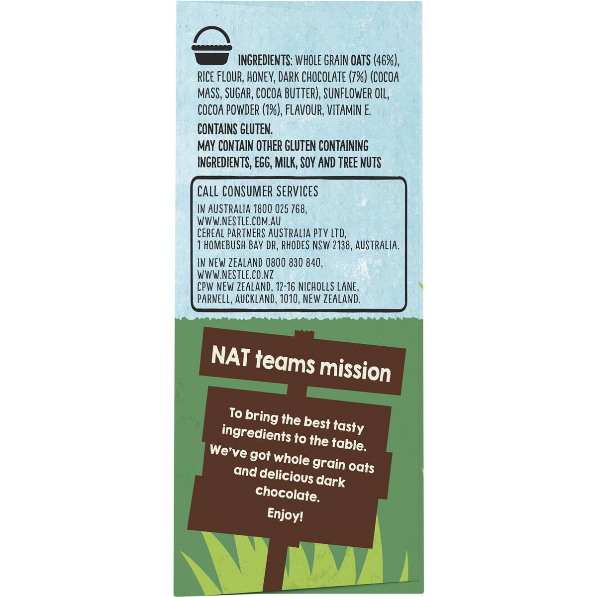 Uncle Tobys Nat Bears Breakfast Cereals Chocolate 6 Pack Woolworths