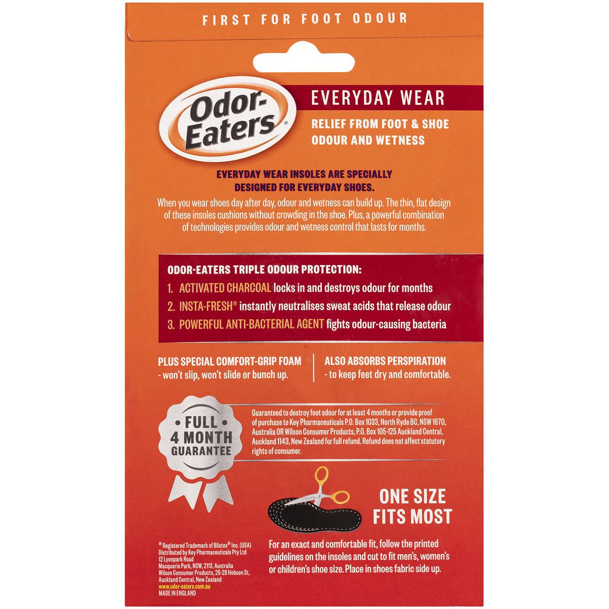 Odor Eaters Shoe Care Insoles Value Twin Pack 2 Pairs Woolworths
