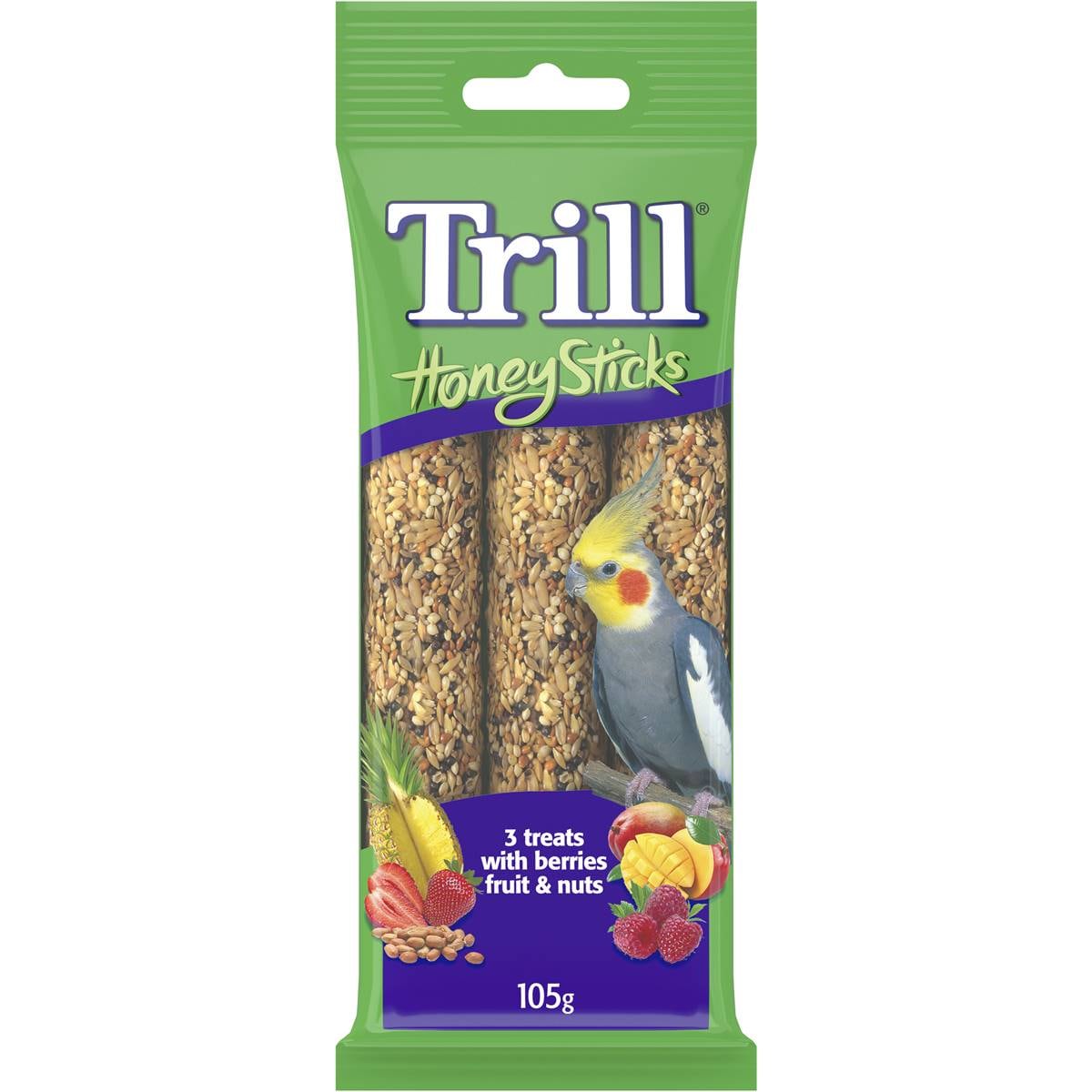 Trill Bird Honey Stick Variety Cockatiels 105g Woolworths