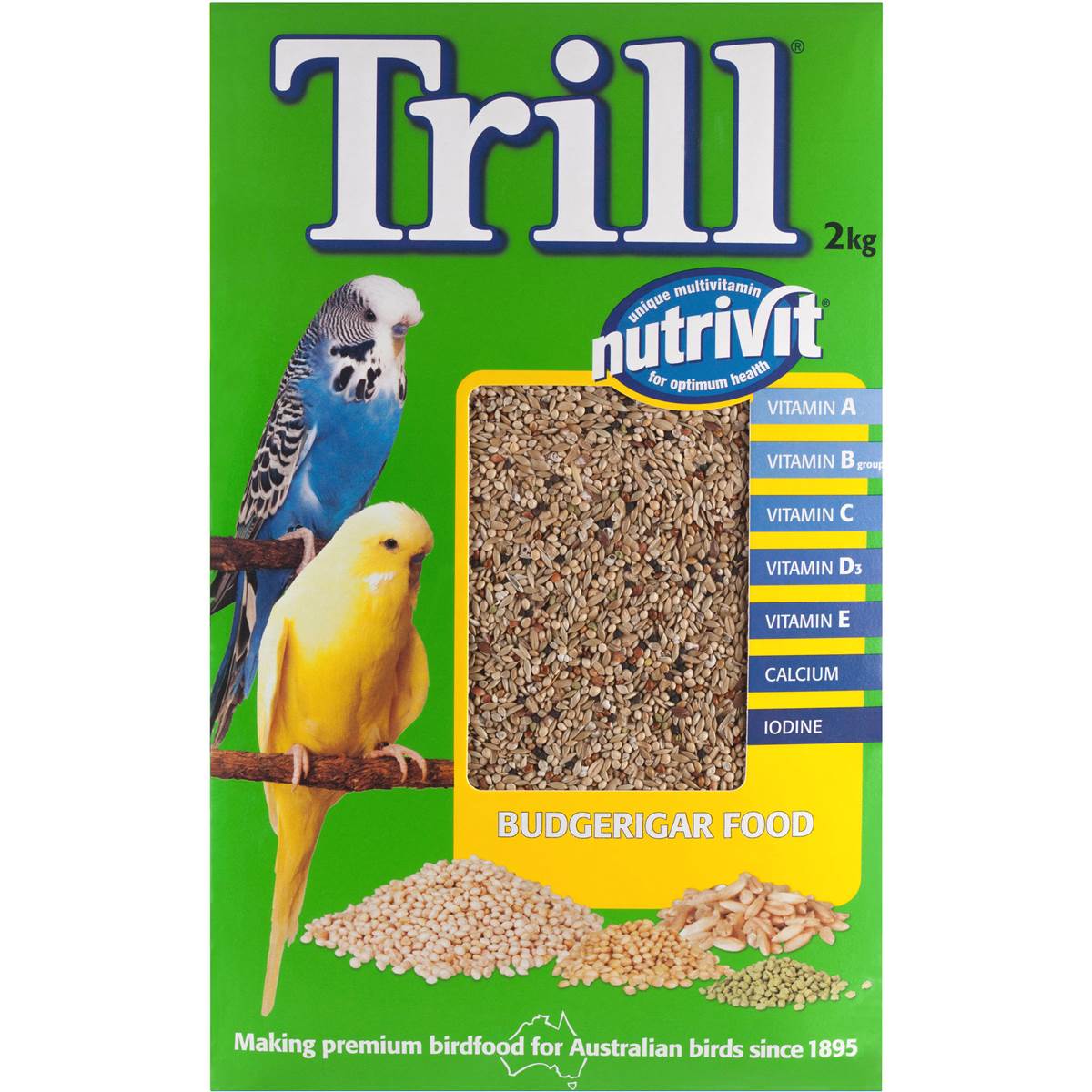 Trill Bird Food Budgerigar 2kg | Woolworths