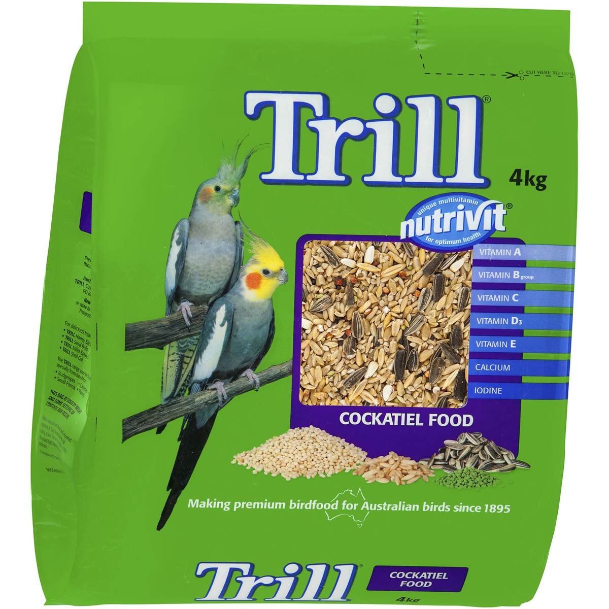 Trill Bird Food Cockatiel 4kg Woolworths