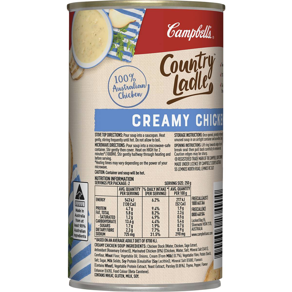 Campbell's Country Ladle Soup Creamy Chicken 500g Woolworths