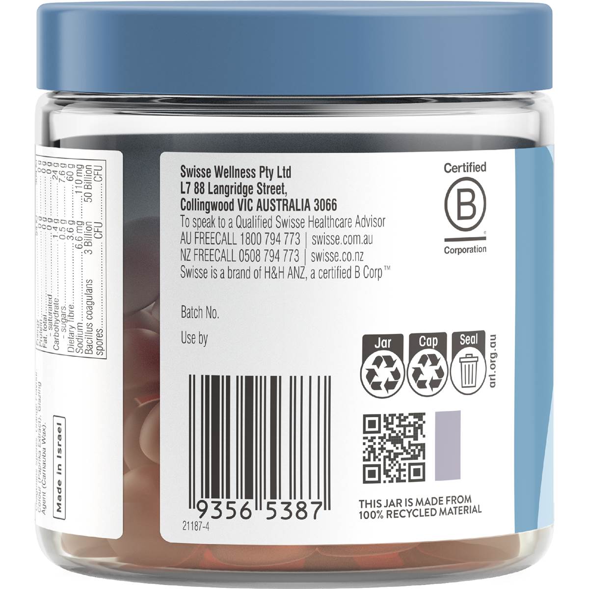 Swisse Probiotic + Prebiotic Gummies For Gut Health 45 Pack Woolworths