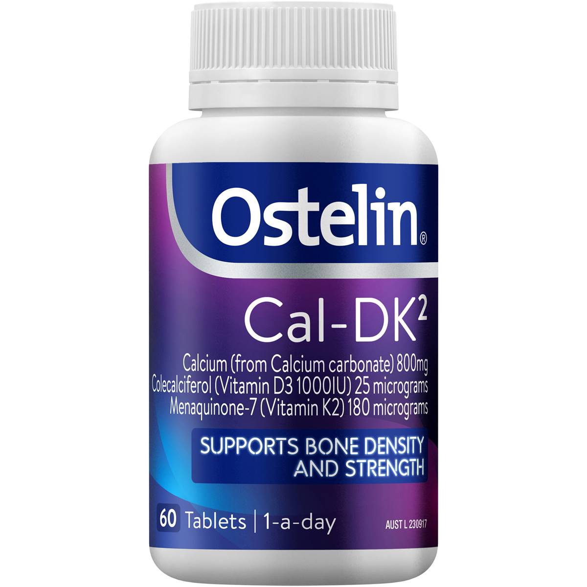 Ostelin Caldk2 Calcium + Vitamin D Tablets D3 For Bone Health 60 Pack