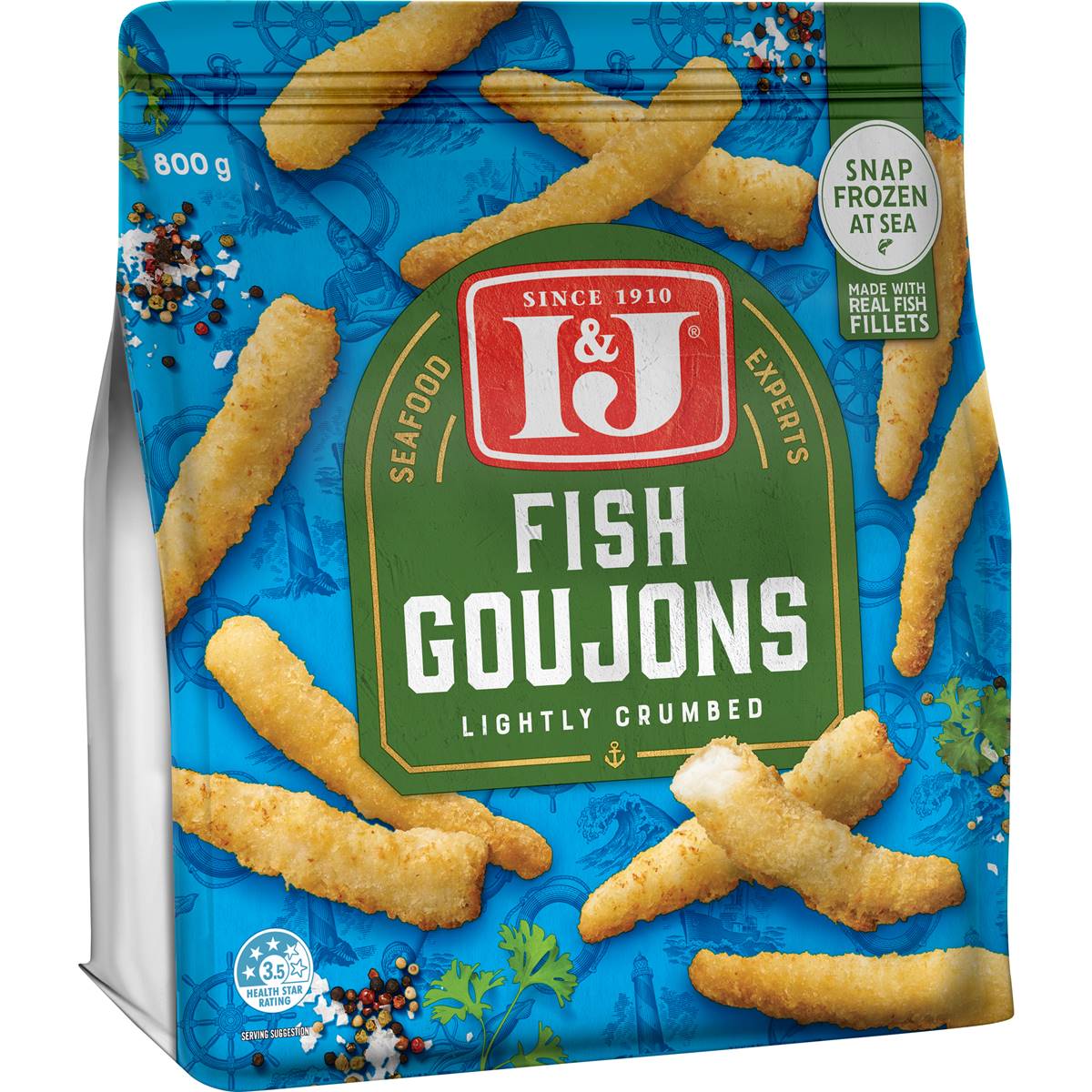 I&j Frozen Fish Goujons Lightly Crumbed 800g Woolworths