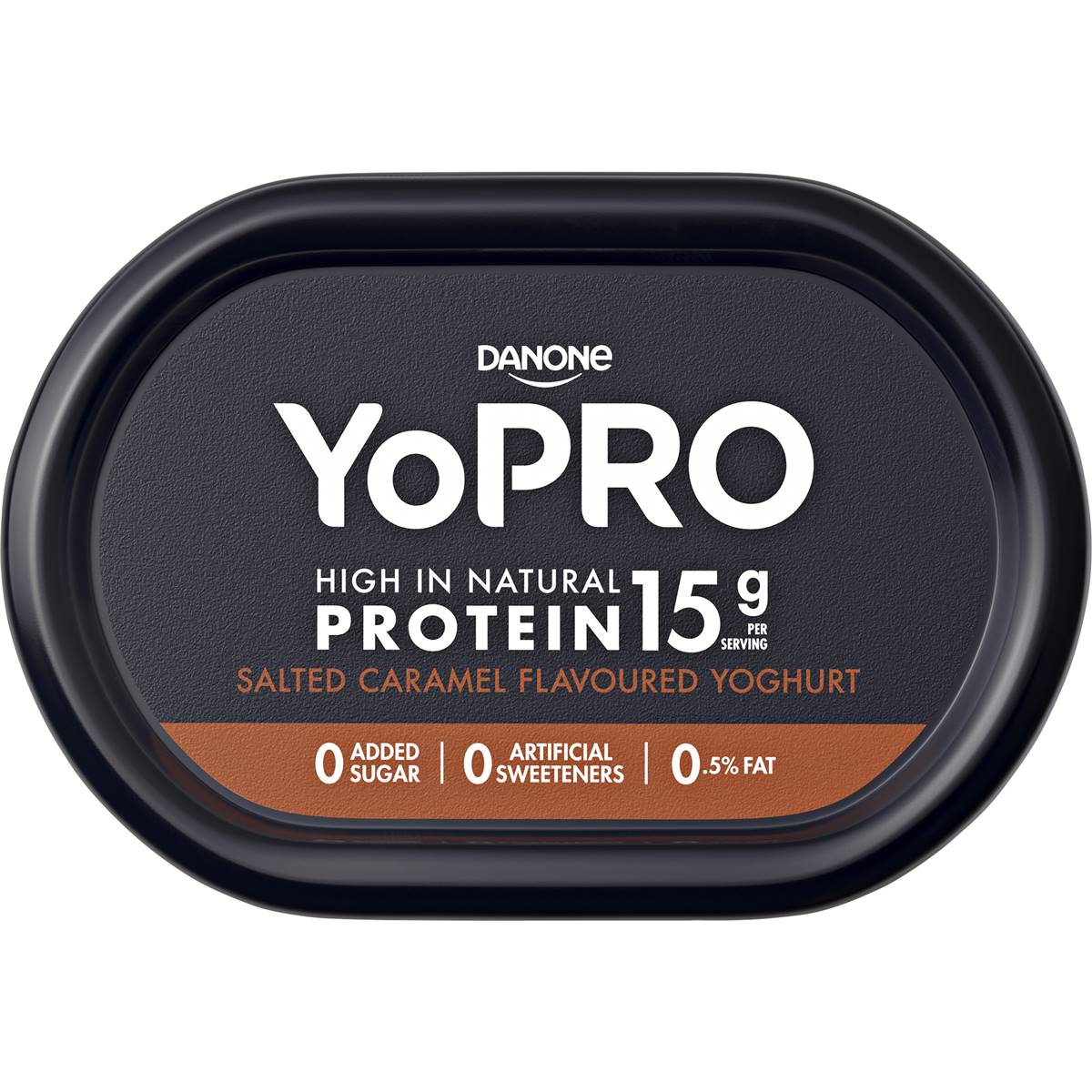 Yopro Danone High Protein Yoghurt No Added Sugar Salted Caramel 700g