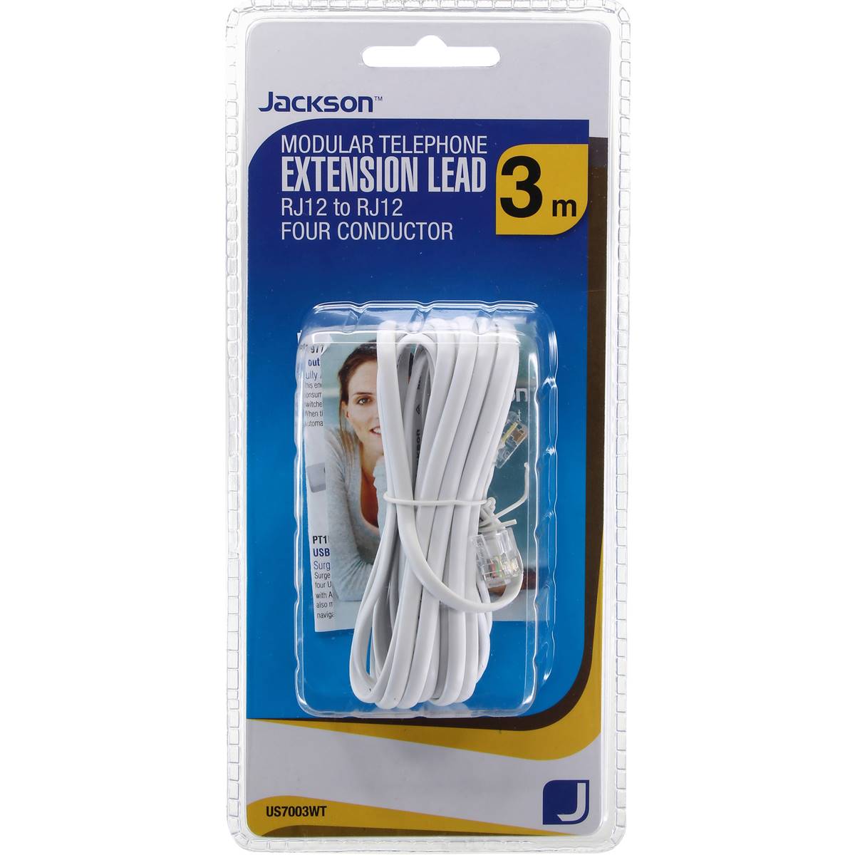 Jackson 3 Metre Telephone Cable Each Woolworths