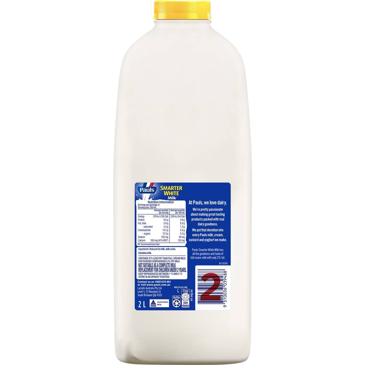 Pauls Smarter White Milk 2l Woolworths