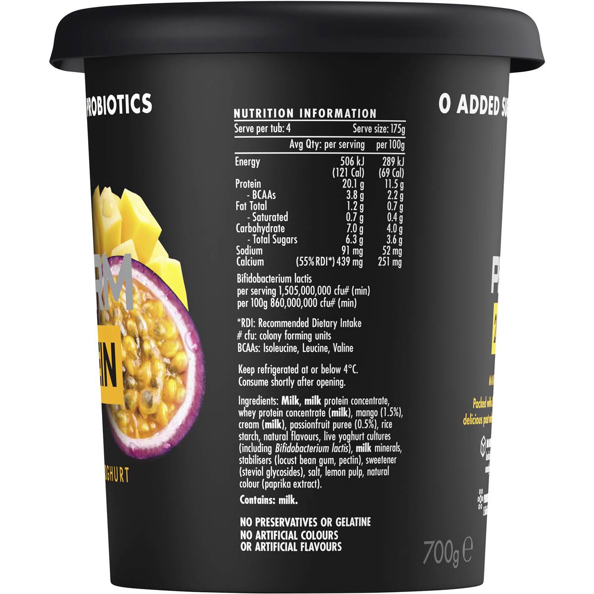 Yopro Perform High Protein Yoghurt Mango Passionfuit 700g Woolworths