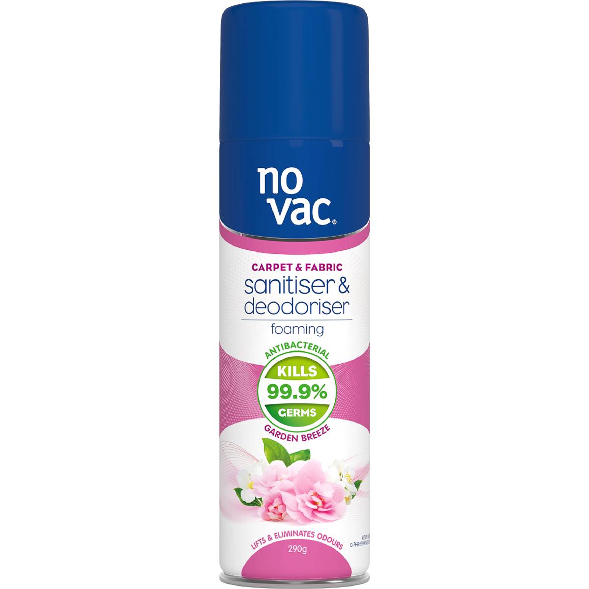 No Vac Sanitiser & Deodoriser Carpet Garden Breeze 290g Woolworths