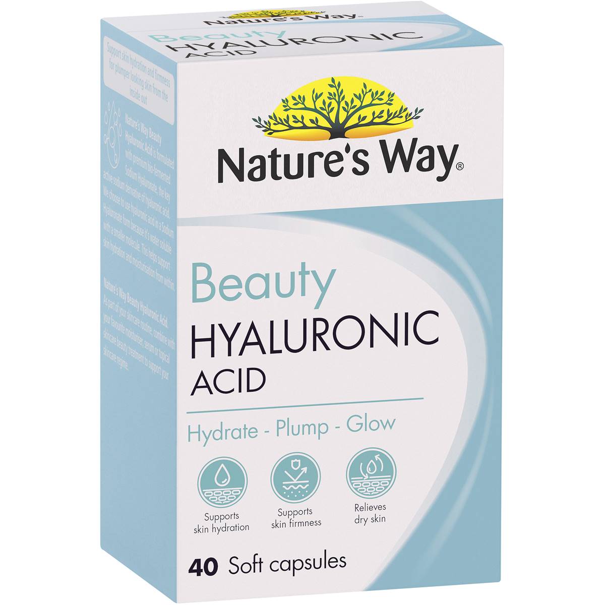 Natures Way Beauty Hyaluronic Acid Capsules 40 Pack Woolworths