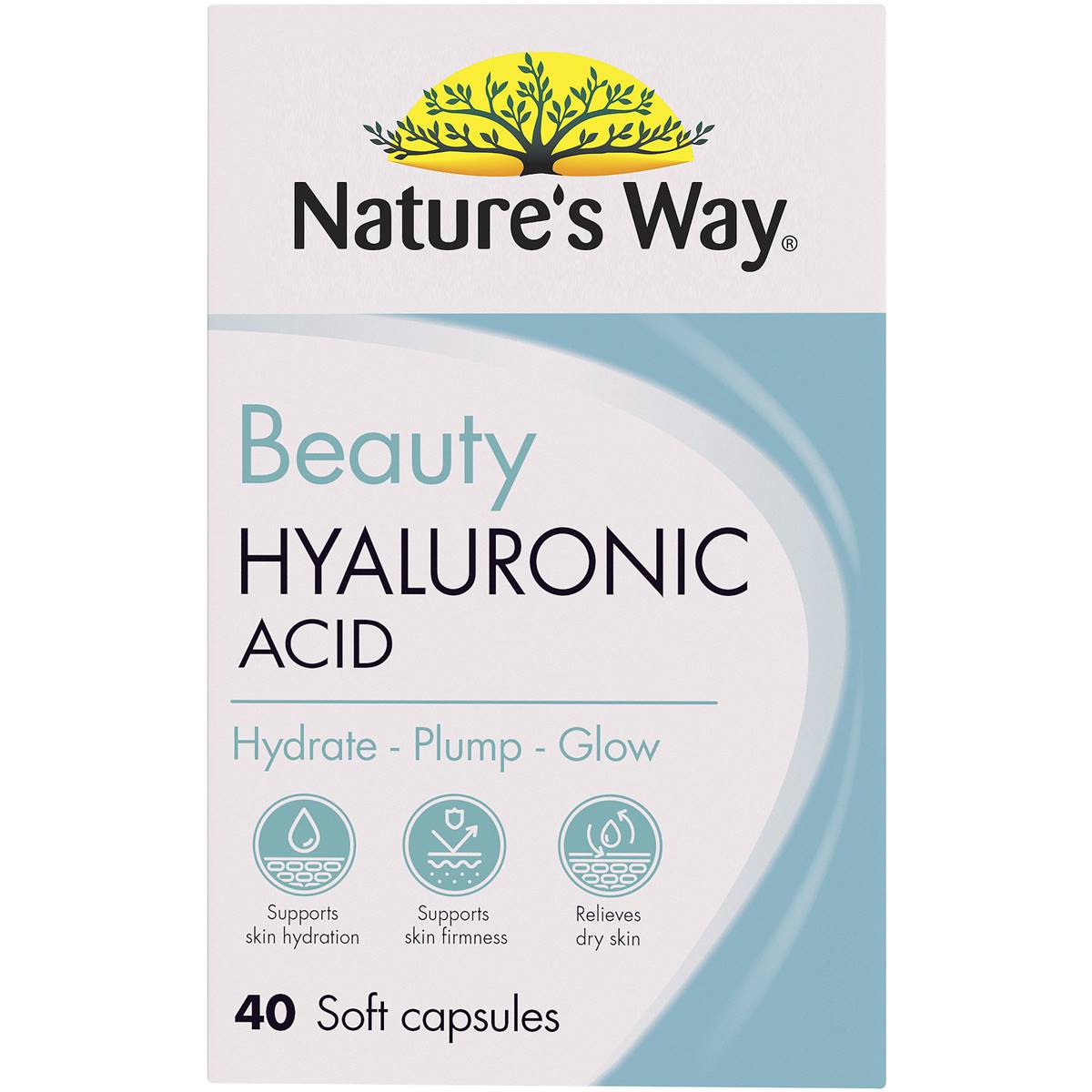 Natures Way Beauty Hyaluronic Acid Capsules 40 Pack Woolworths