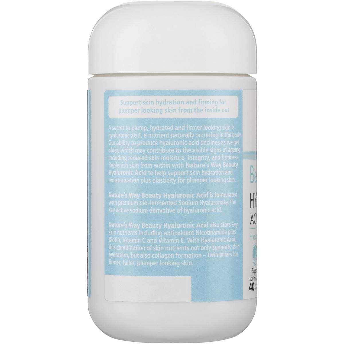 Natures Way Beauty Hyaluronic Acid Capsules 40 Pack Woolworths