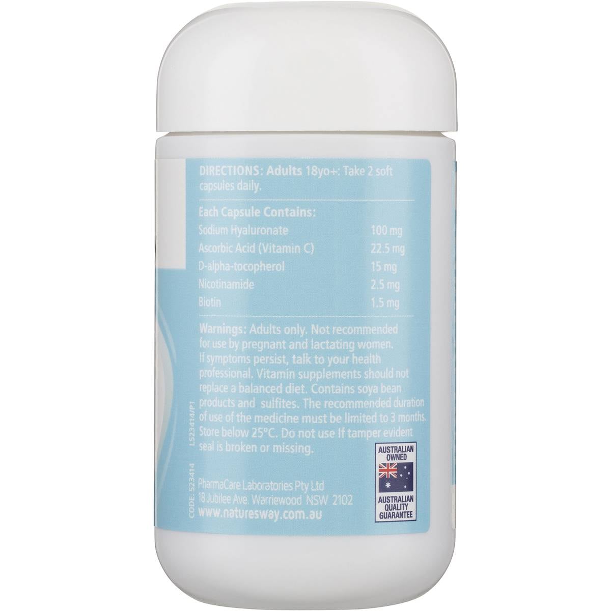 Natures Way Beauty Hyaluronic Acid Capsules 40 Pack Woolworths