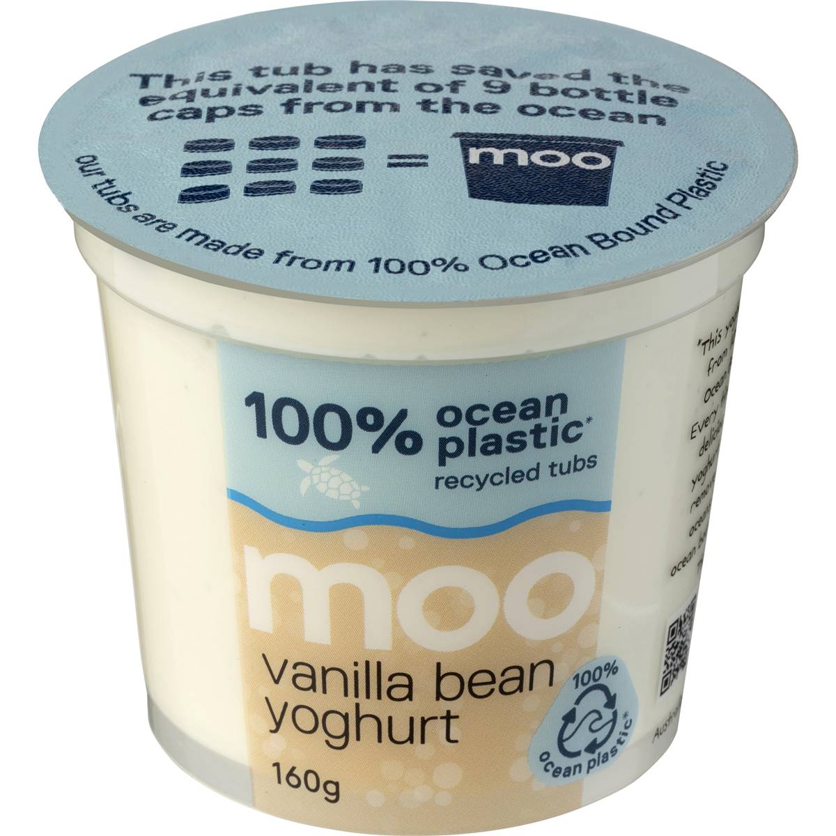 Moo Vanilla Bean Yoghurt 160g Woolworths