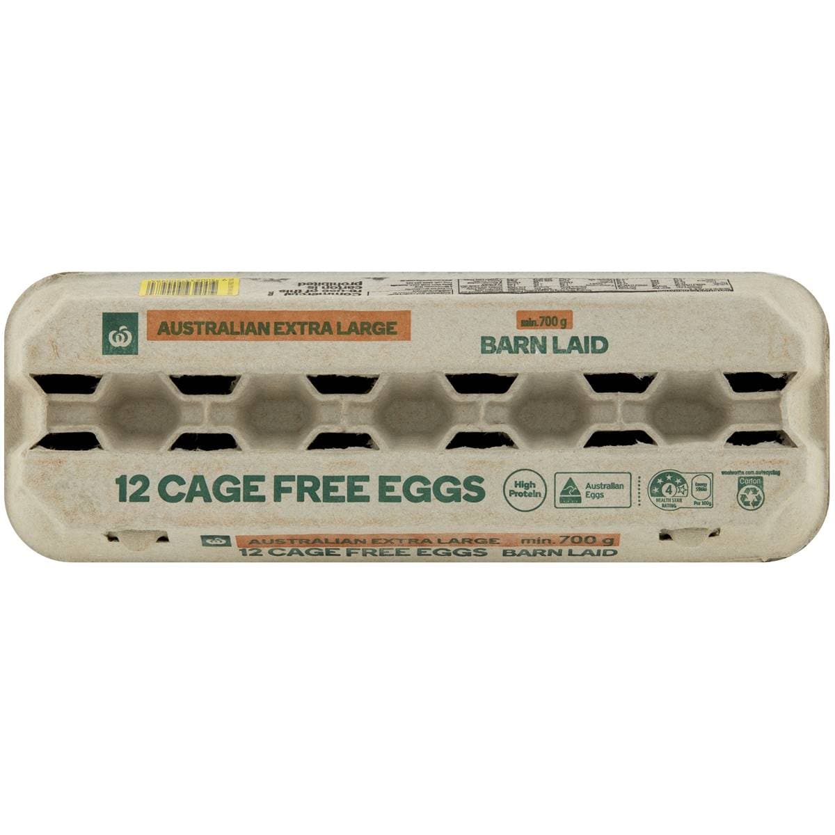 Woolworths 12 Extra Large Barn Laid Eggs 700g Woolworths