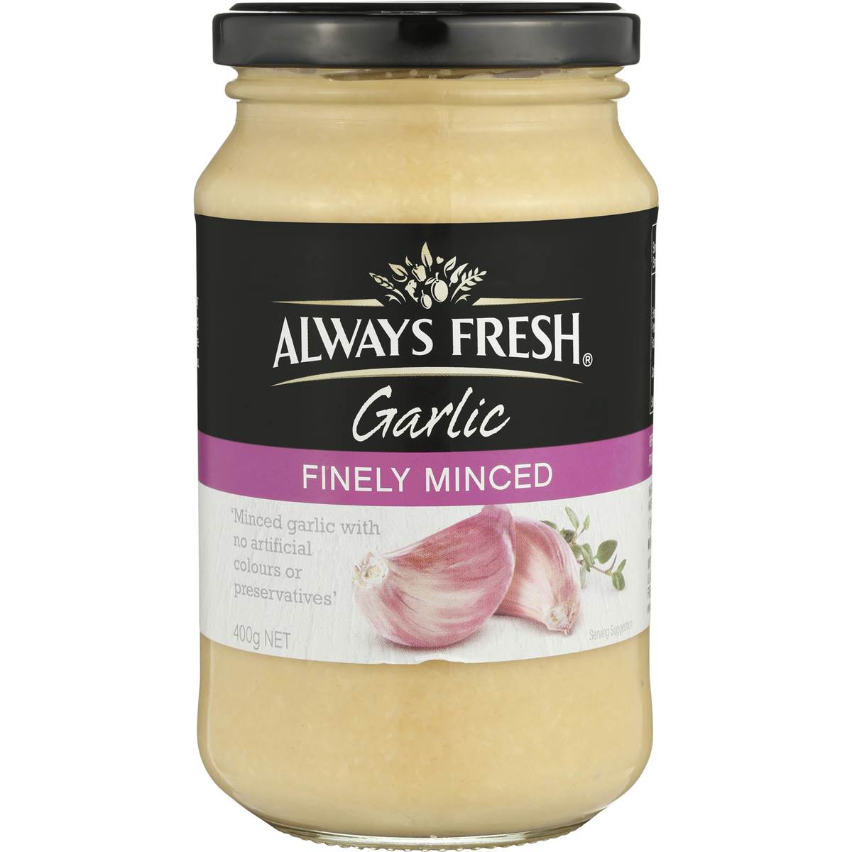 Always Fresh Garlic Minced Jar 400g Woolworths
