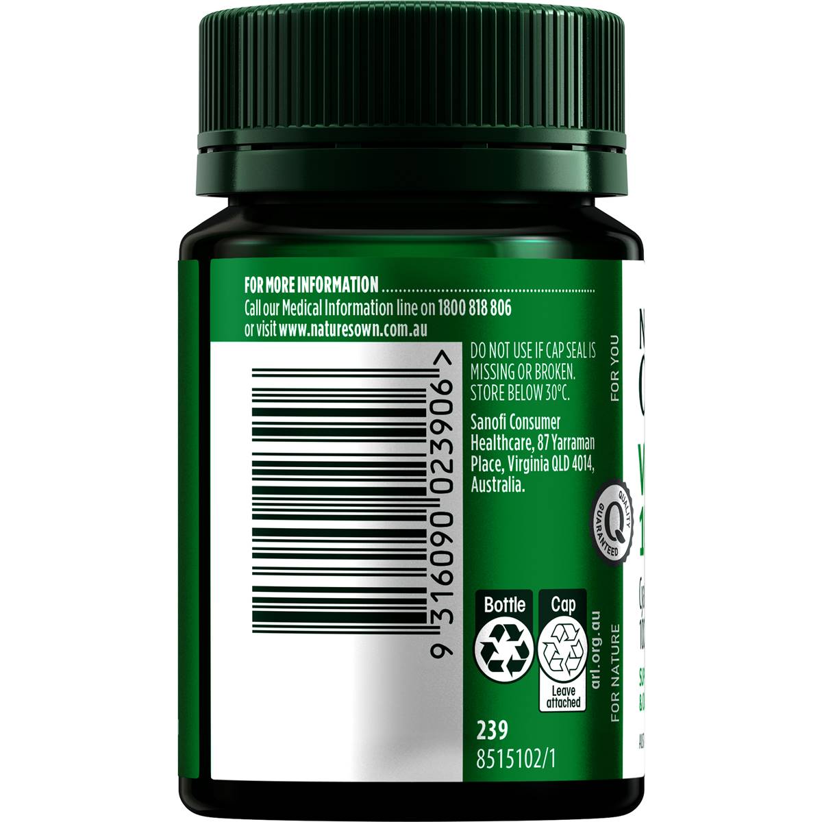 Nature's Own Vitamin B12 1000mcg Vitamin B Tablets For Energy 60 Pack