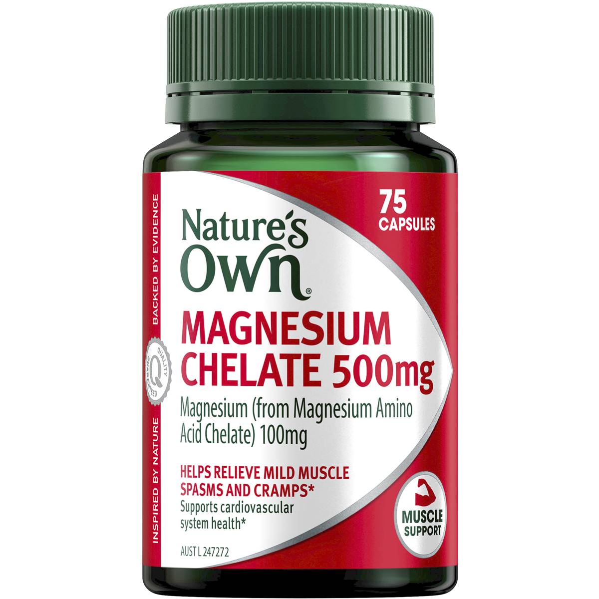 Nature's Own Magnesium Chelate 500mg Capsules 75 Pack Woolworths