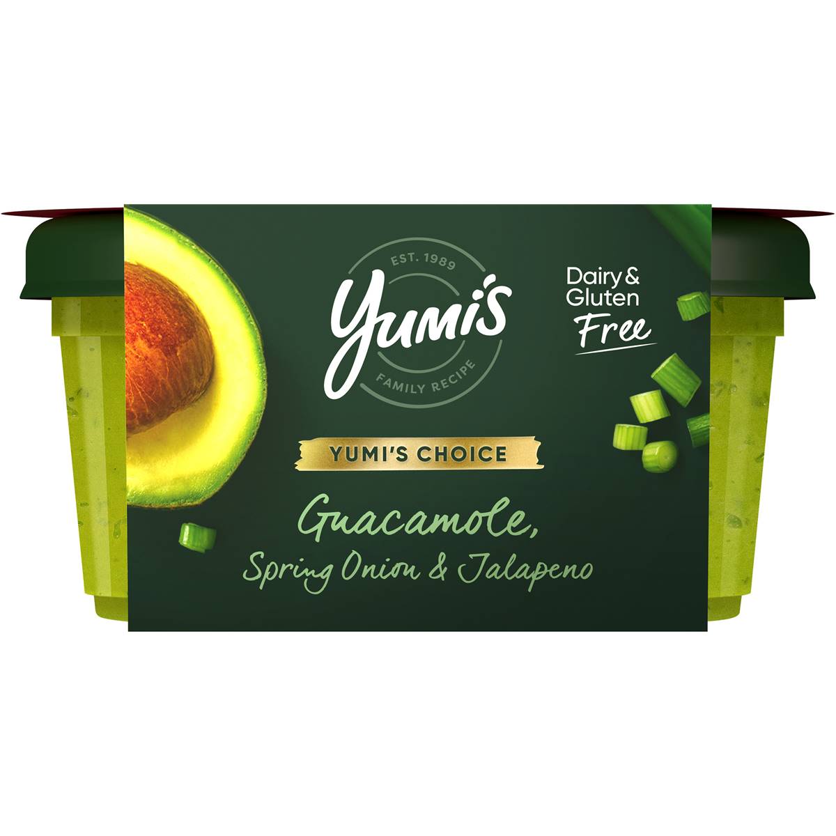 Yumi's Choice Guacamole, Spring Onion & Jalapeno Dip 150g Woolworths