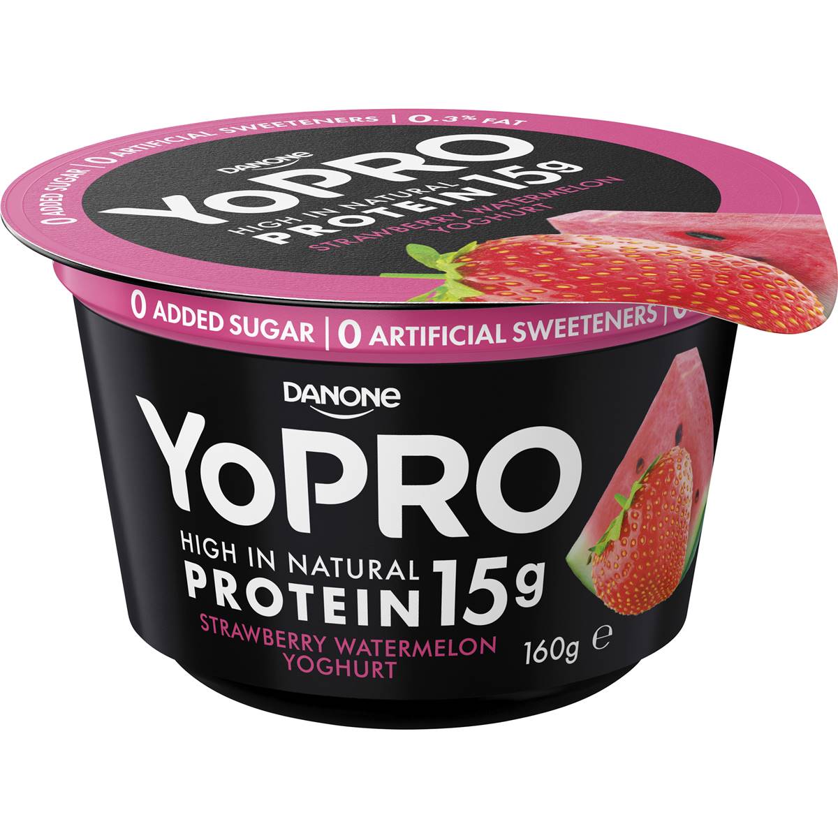 Yopro Danone High Protein Yoghurt Strawberry Watermelon 160g Woolworths