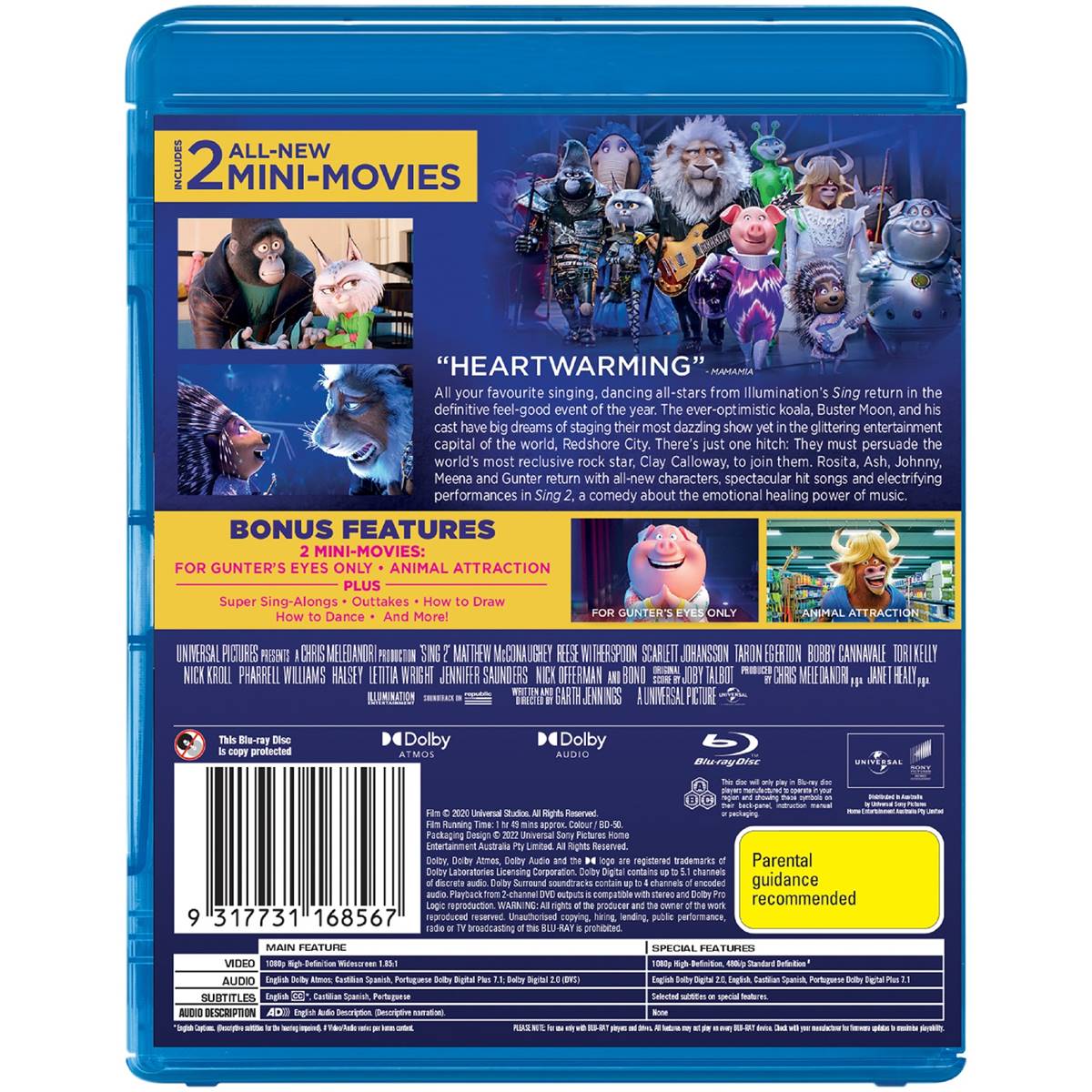 Sing 2 - Blu-ray Disc Each | Woolworths