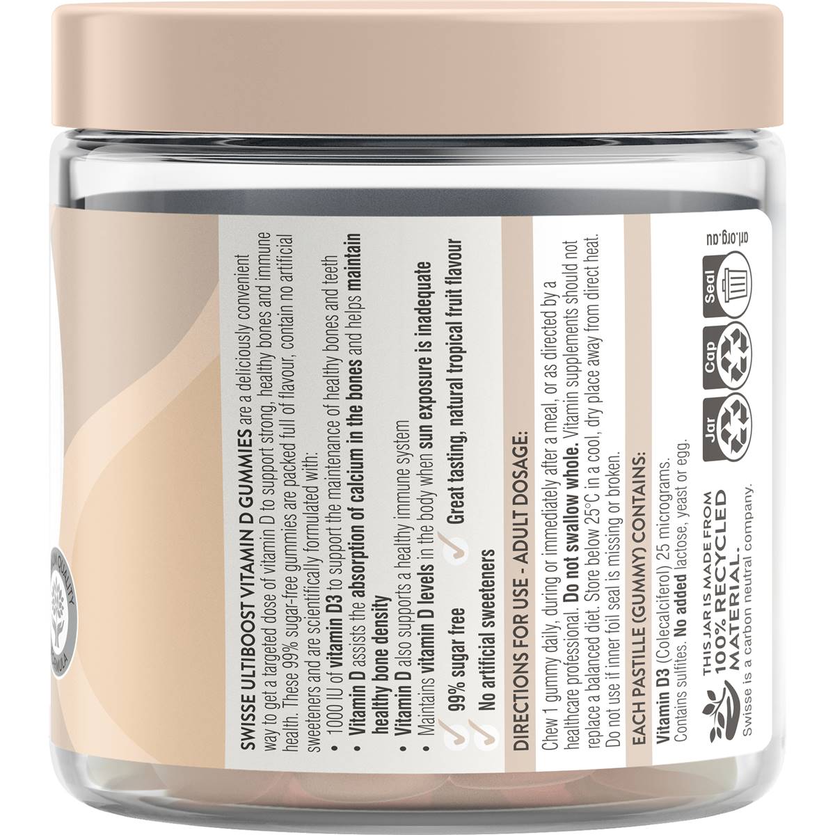 Swisse Ultiboost Vitamin D Gummies For Bone And Muscle Health 60 Pack