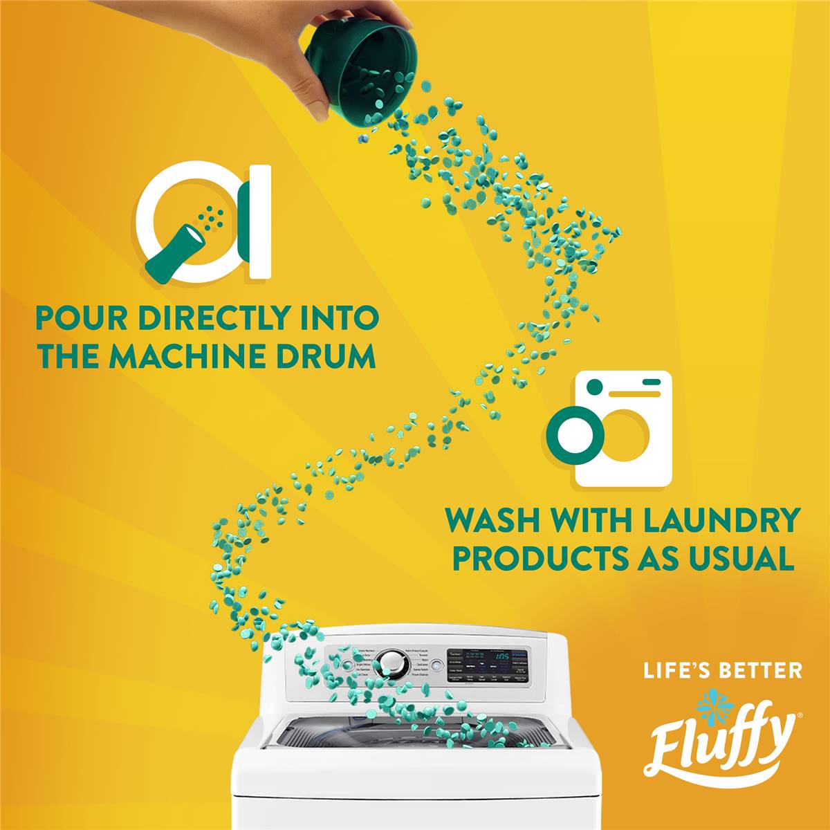 Fluffy Laundry In Wash Scent Booster Beads Seas The Day 250g Woolworths